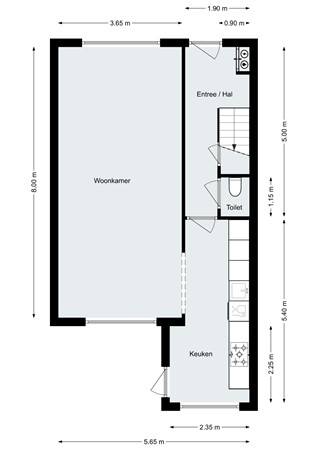 Floorplan - Antwerpsestraatweg 166, 4615 AX Bergen op Zoom